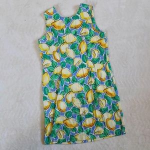 EUC VTG Y2K Sleeveless Lemon Design Talbots Dress